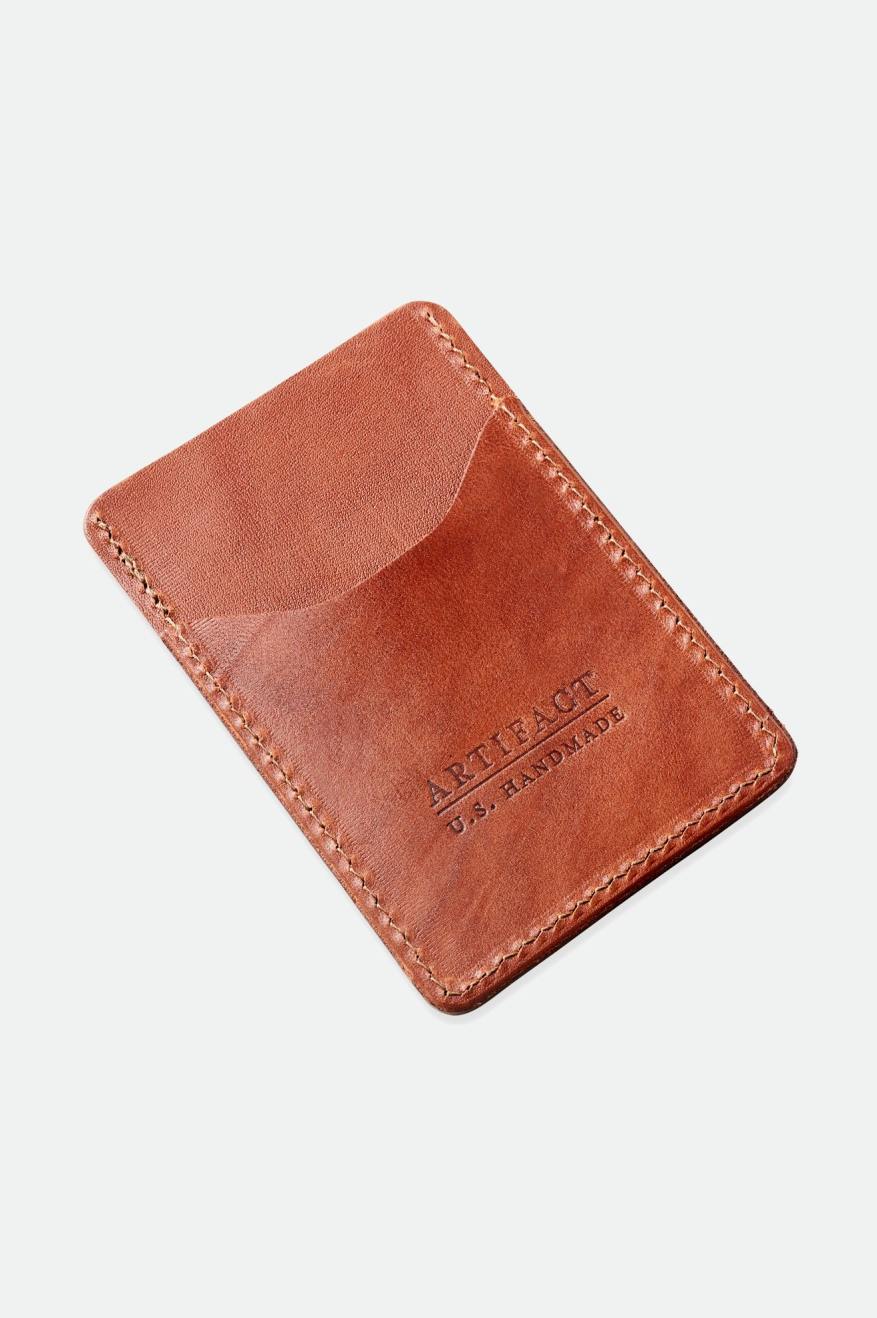 Accesorios Brixton Artifact Cuero Card Holder Wallet Unisex Marrones | 37FQGYWBT