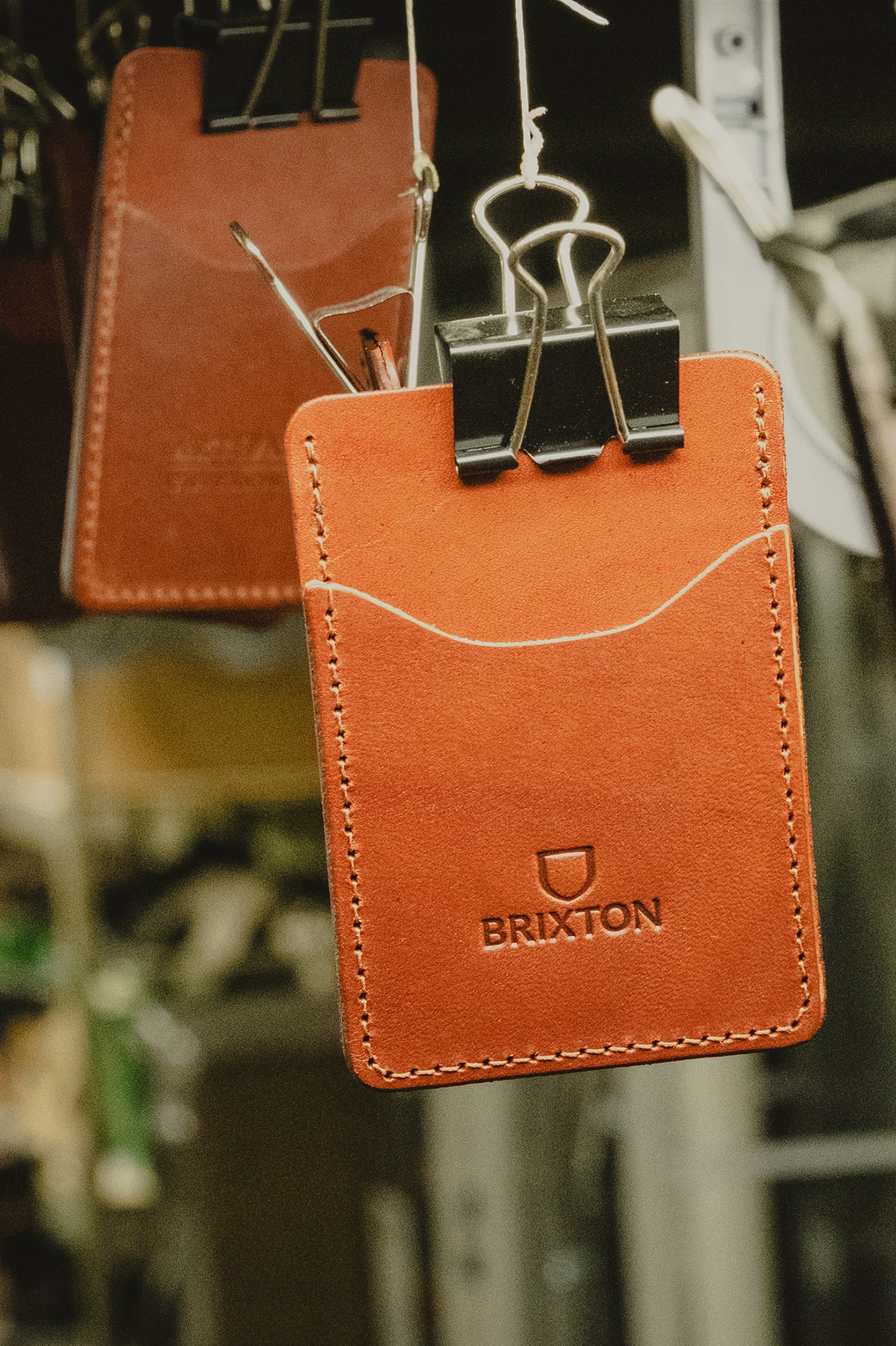 Accesorios Brixton Artifact Cuero Card Holder Wallet Unisex Marrones | 37FQGYWBT