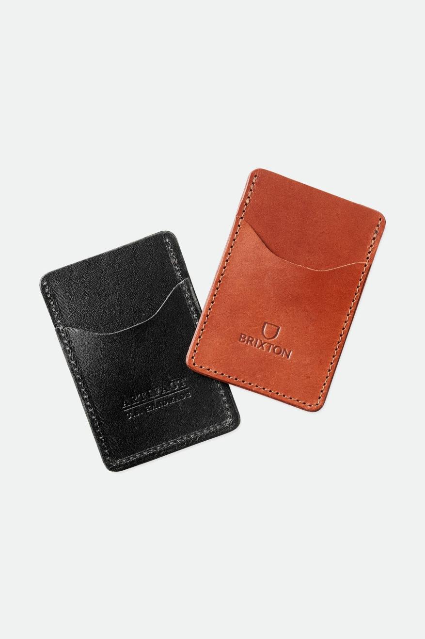 Accesorios Brixton Artifact Cuero Card Holder Wallet Unisex Marrones | 37FQGYWBT