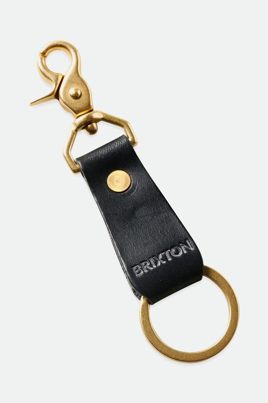 Accesorios Brixton Artifact Cuero Key Clip Unisex Negras | 04YARPQOF