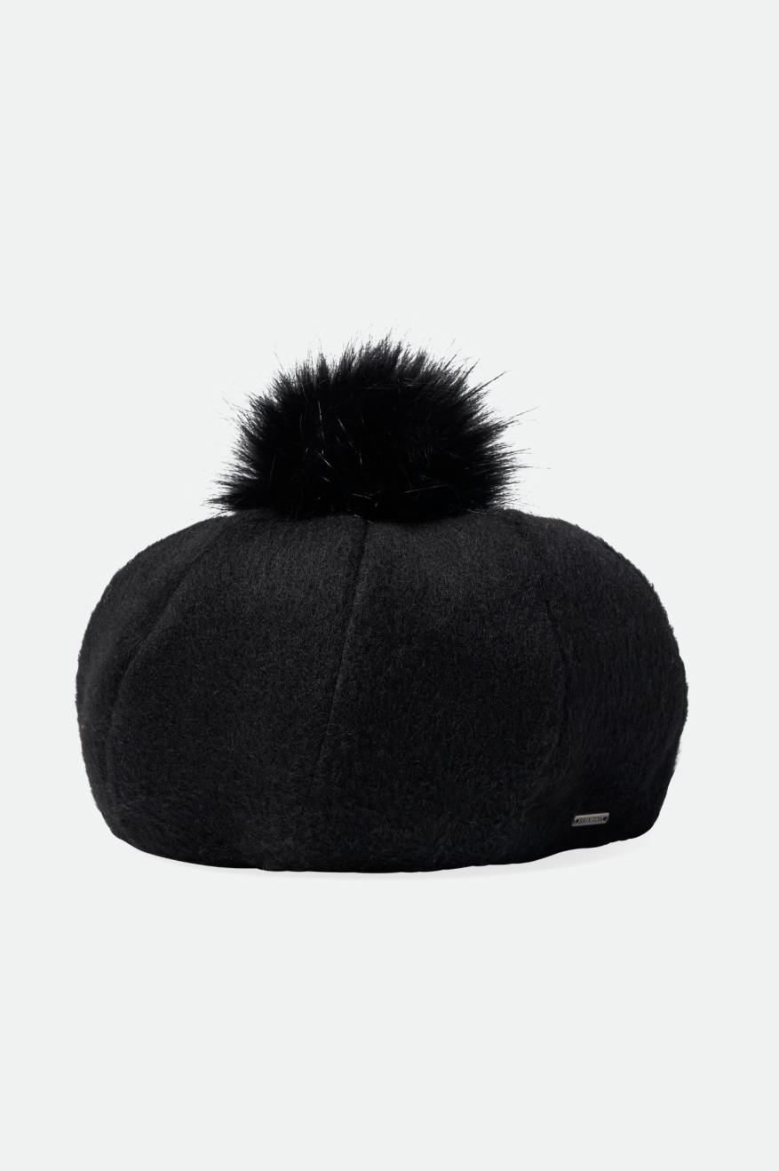 Boinas Brixton Natalie Oversized Pom Mujer Negras | 74ELQNJSF