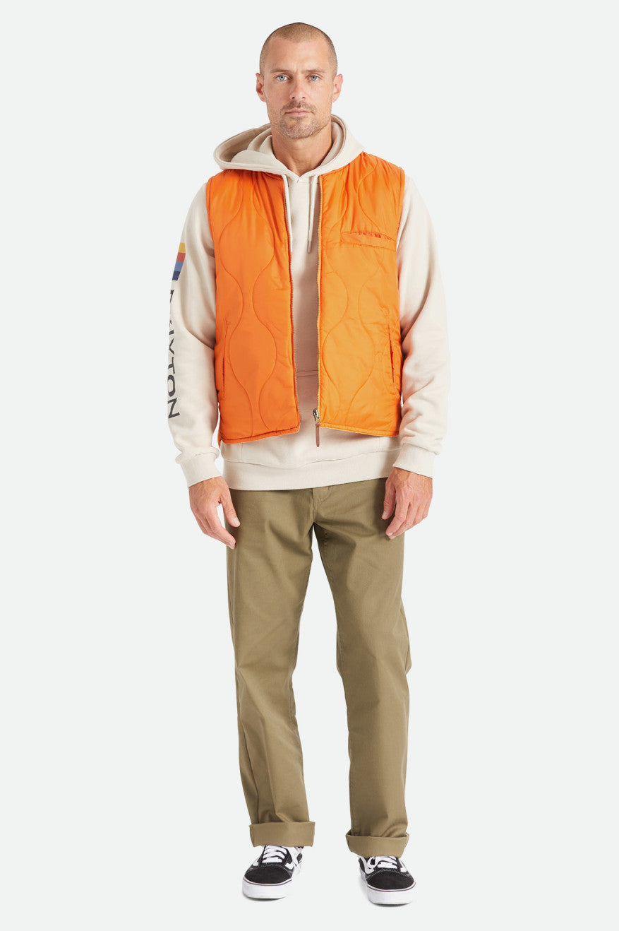 Chaquetas Brixton Abraham Reversible Vest Hombre Naranjas | 04IMTURHS