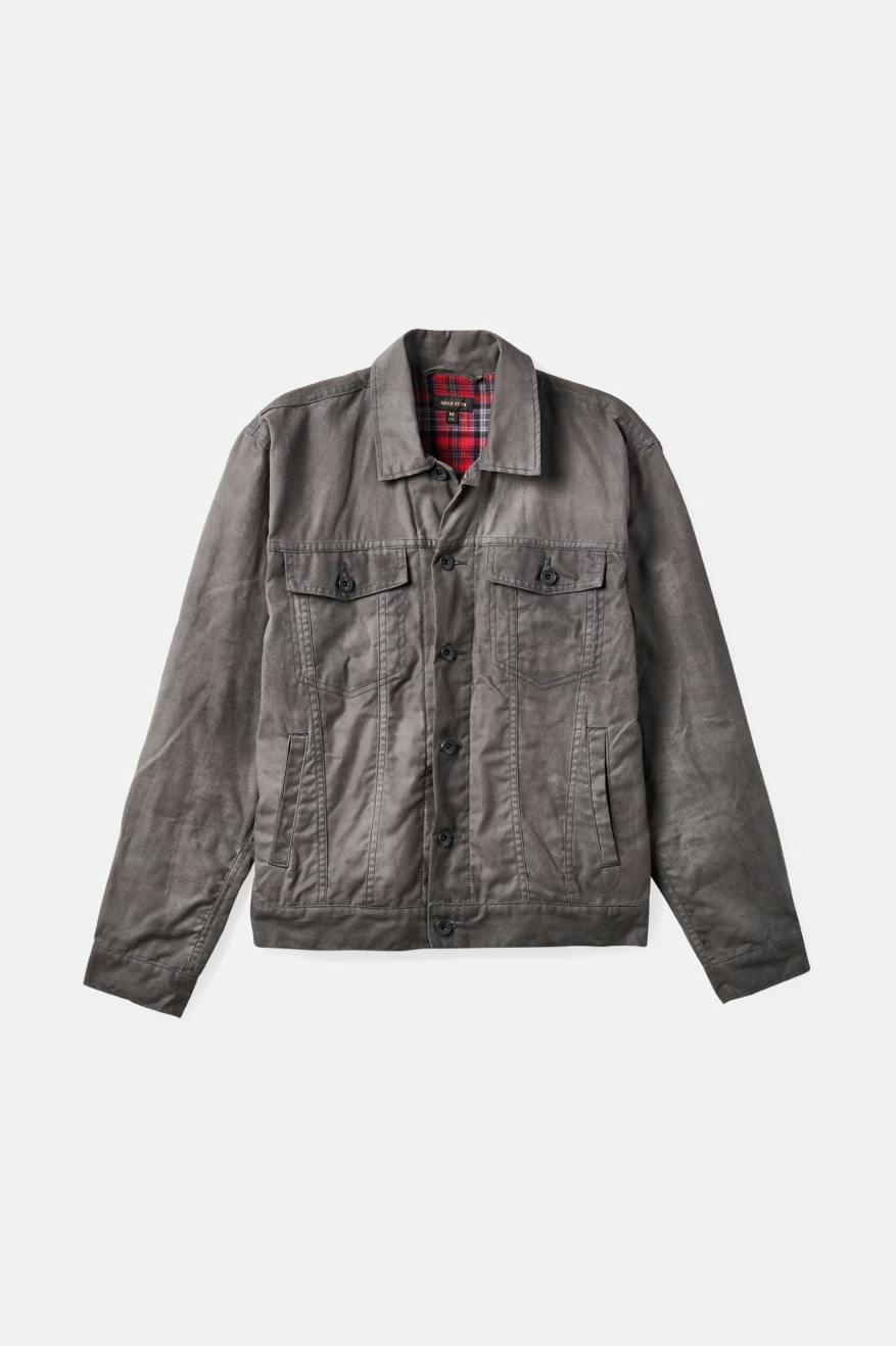 Chaquetas Brixton Cable Reserve Waxed Lona Trucker Hombre Gris | 82HWEYFXN