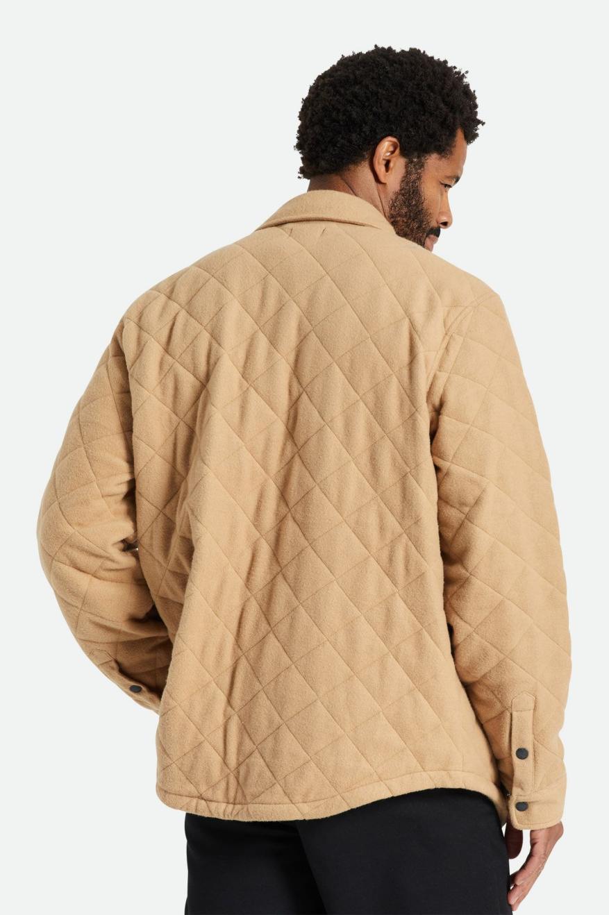 Chaquetas Brixton Cass Acolchado Fleece Hombre Beige | 93SPJBODU