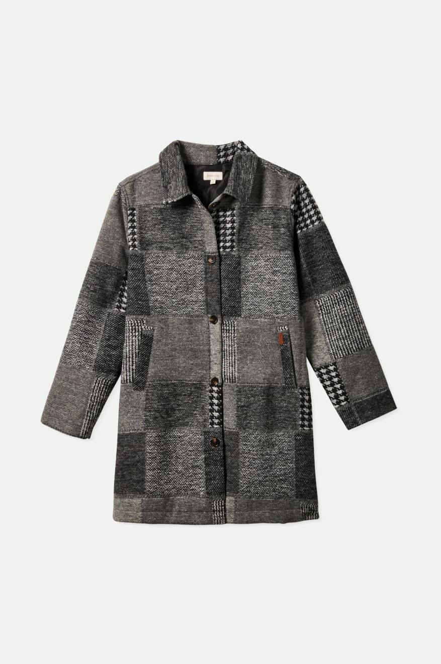 Chaquetas Brixton Swindon Patchwork Mujer Gris | 13RFDVUBK