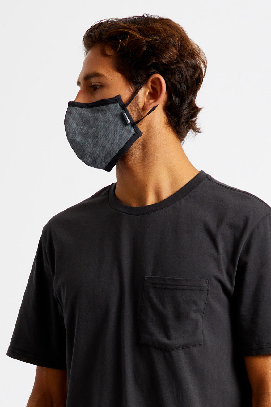 Mascarilla Brixton Antimicrobial 4-Way Stretch Unisex Negras | 12SPZAUWR