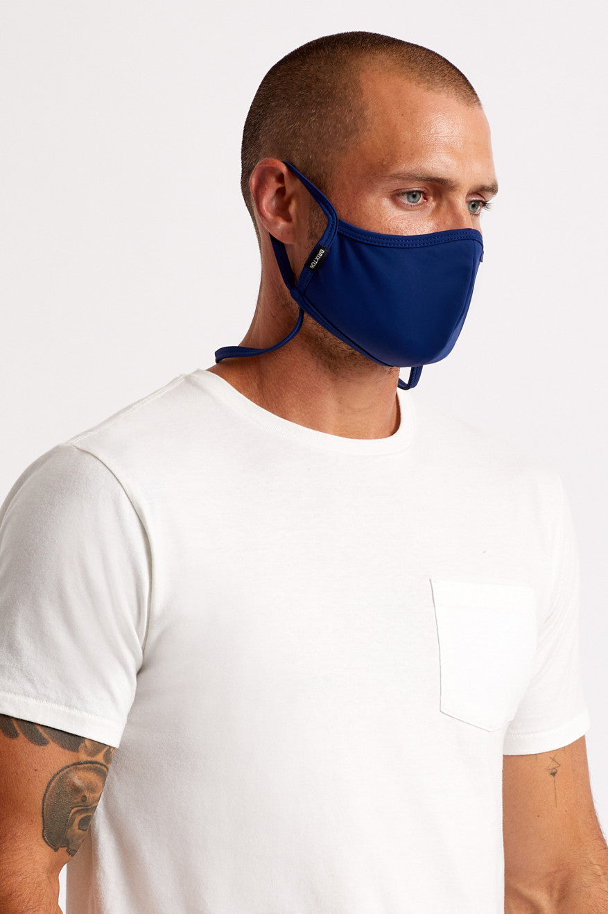 Mascarilla Brixton Everything Unisex Azul Marino Marrones | 76TJOFRHM