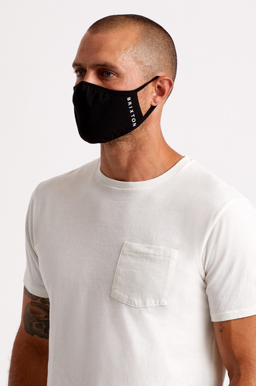 Mascarilla Brixton Tee Unisex Negras | 03OXZRYLS