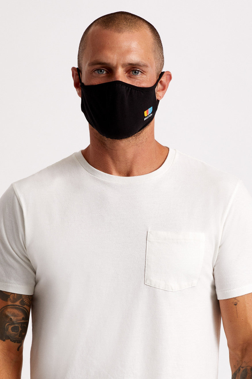 Mascarilla Brixton Tee Unisex Negras | 37COHUFTE