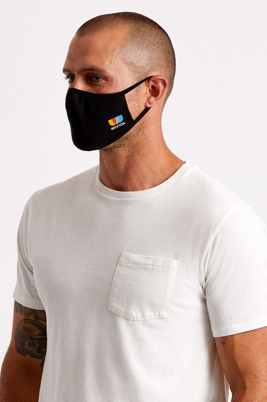 Mascarilla Brixton Tee Unisex Negras | 37COHUFTE