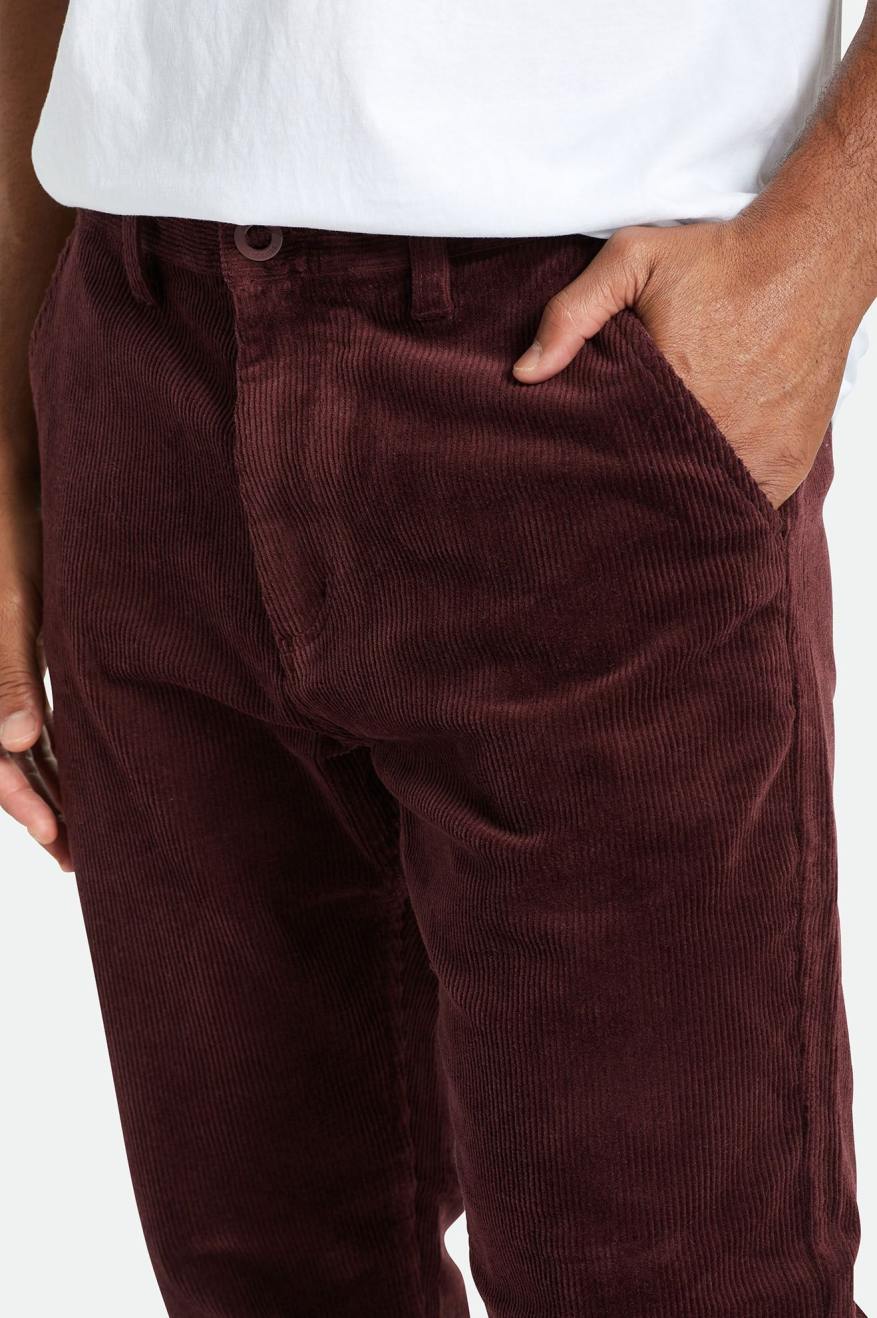 Pantalones Brixton Choice Chino Regular Hombre Rojas | 42RAYKMIN