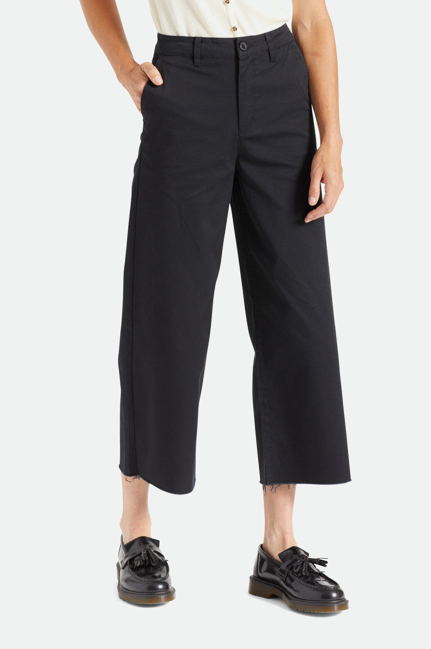 Pantalones Brixton Victory Anchos Leg Mujer Negras | 10LSWFECJ