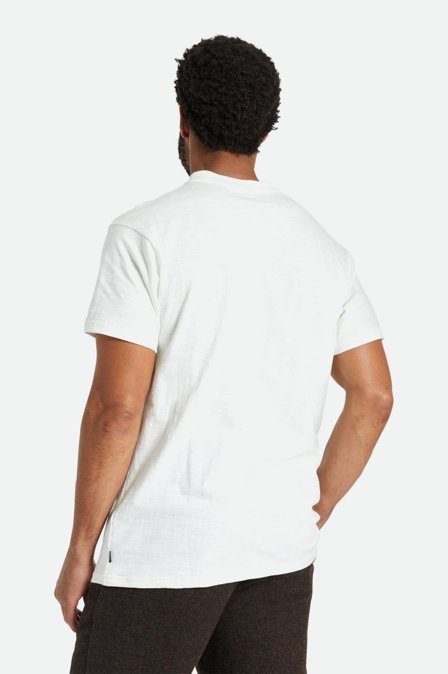 Prendas De Punto Brixton Basic Slub S/S Henley Hombre Blancas | 81TUAROJN