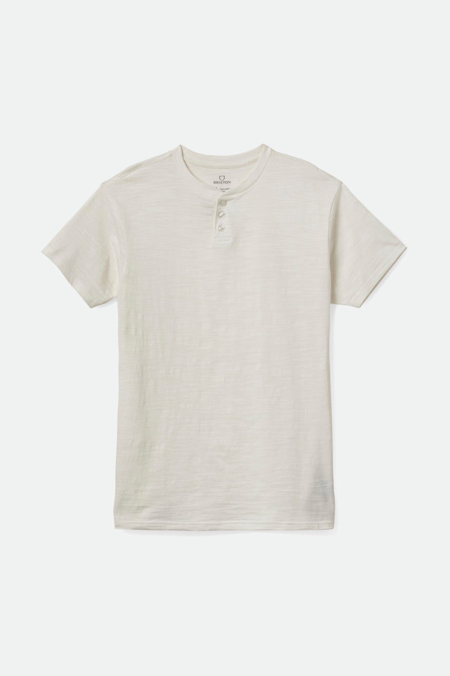 Prendas De Punto Brixton Basic Slub S/S Henley Hombre Blancas | 81TUAROJN