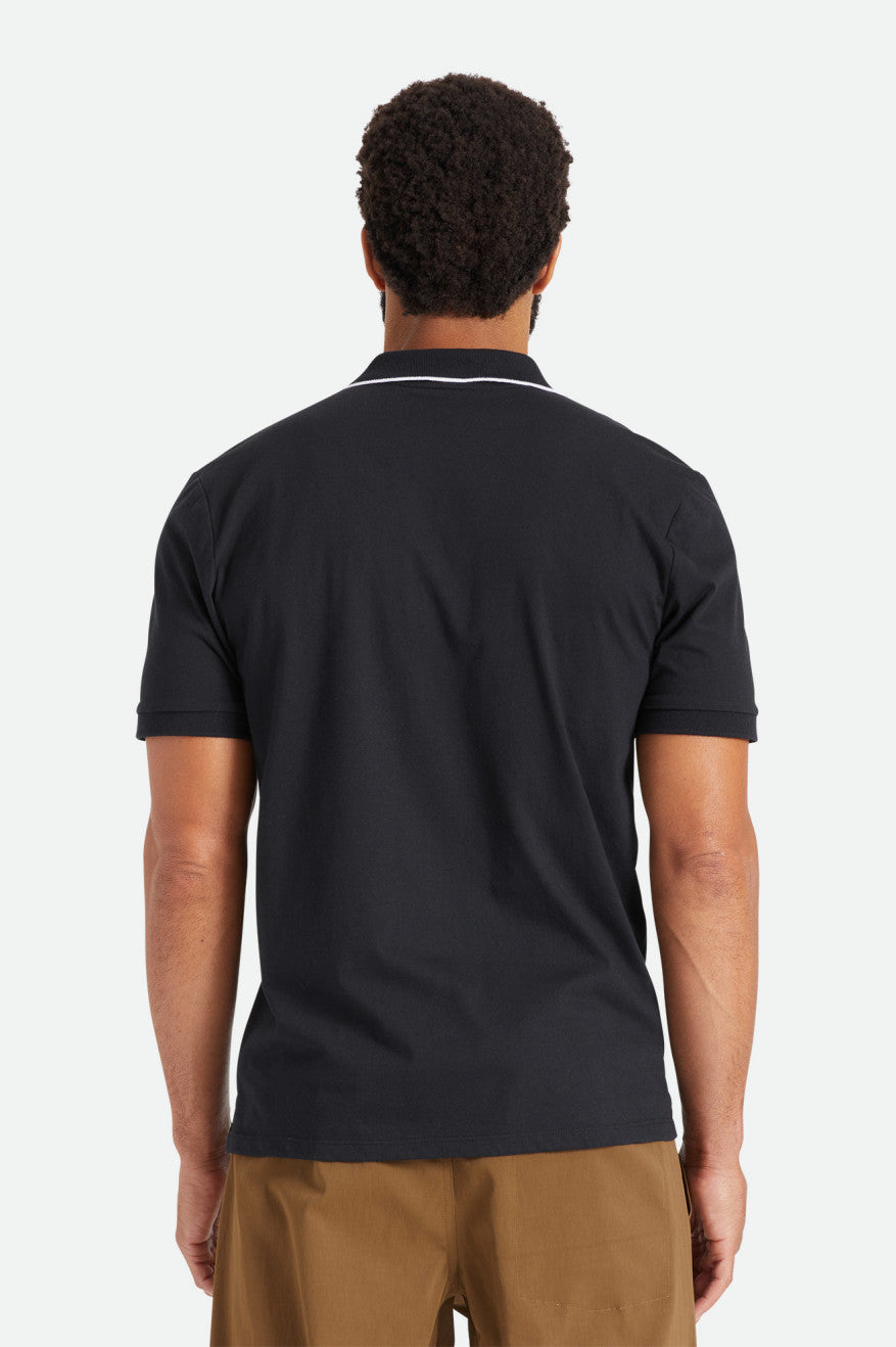 Prendas De Punto Brixton Proper S/S Polo Hombre Negras | 32MTNEQPD