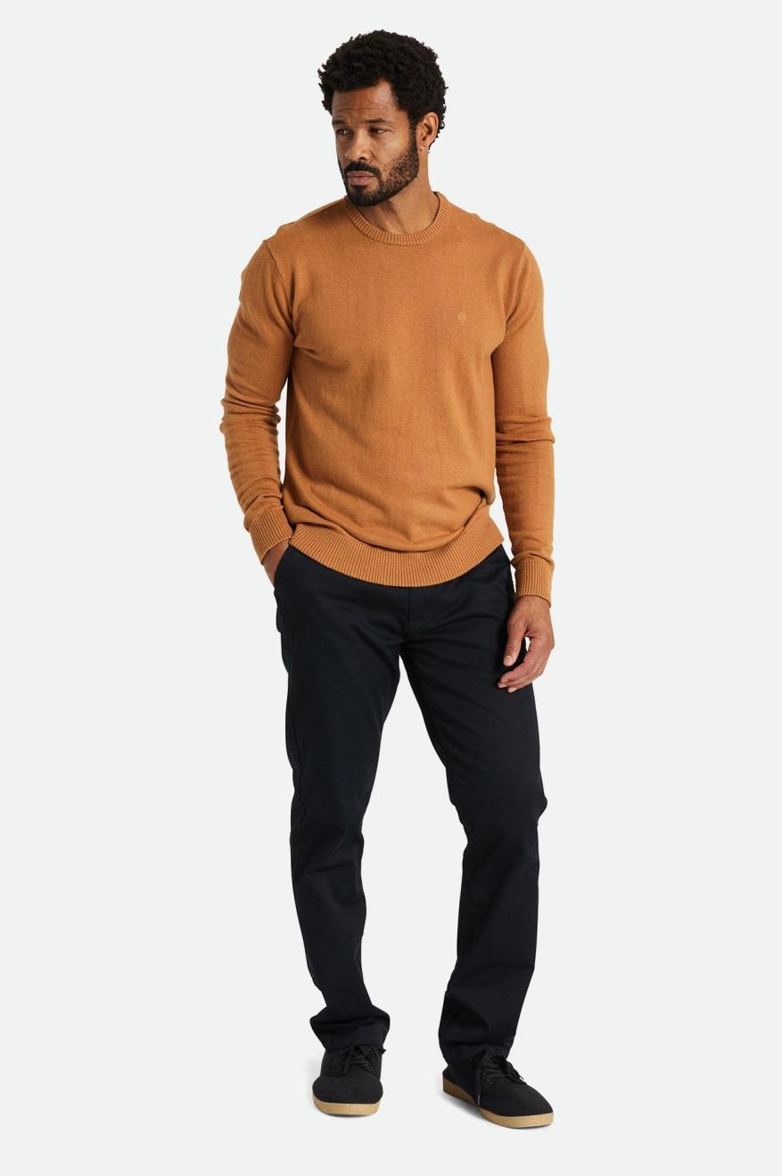 Prendas De Punto Brixton Reserve Cashmere Sueter Hombre Marrones | 07BPRZXAI