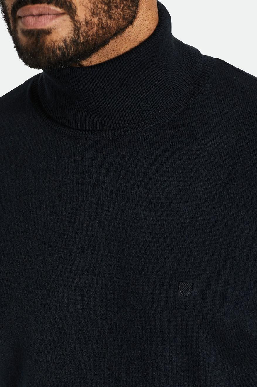 Prendas De Punto Brixton Reserve Cashmere L/S Turtleneck Hombre Negras | 17FKSHLPE