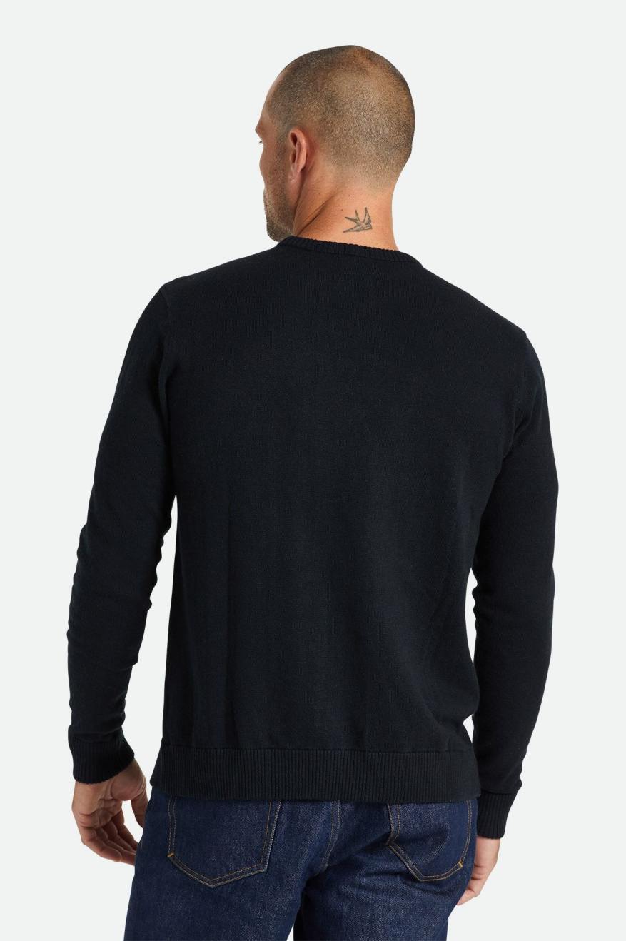 Prendas De Punto Brixton Reserve Cashmere Sueter Hombre Negras | 28JXKTSOL