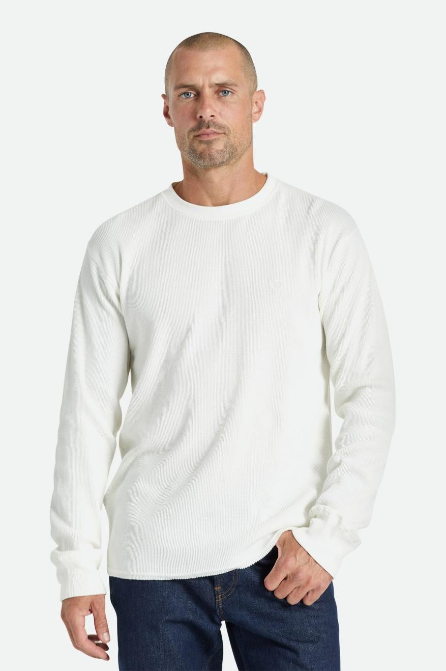 Prendas De Punto Brixton Reserve Thermal L/S Hombre Blancas | 21KRTNQVY