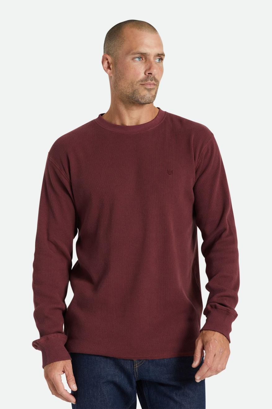 Prendas De Punto Brixton Reserve Thermal L/S Hombre Rojas | 54AWOPKSC