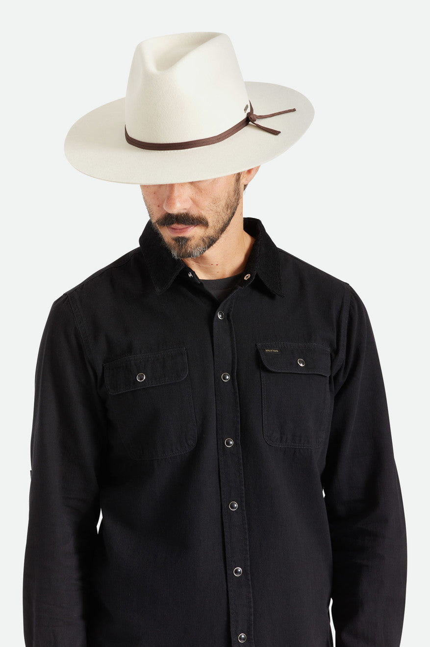 Sombreros Brixton Cohen Cowboy Hombre Blancas | 94TNICUYV