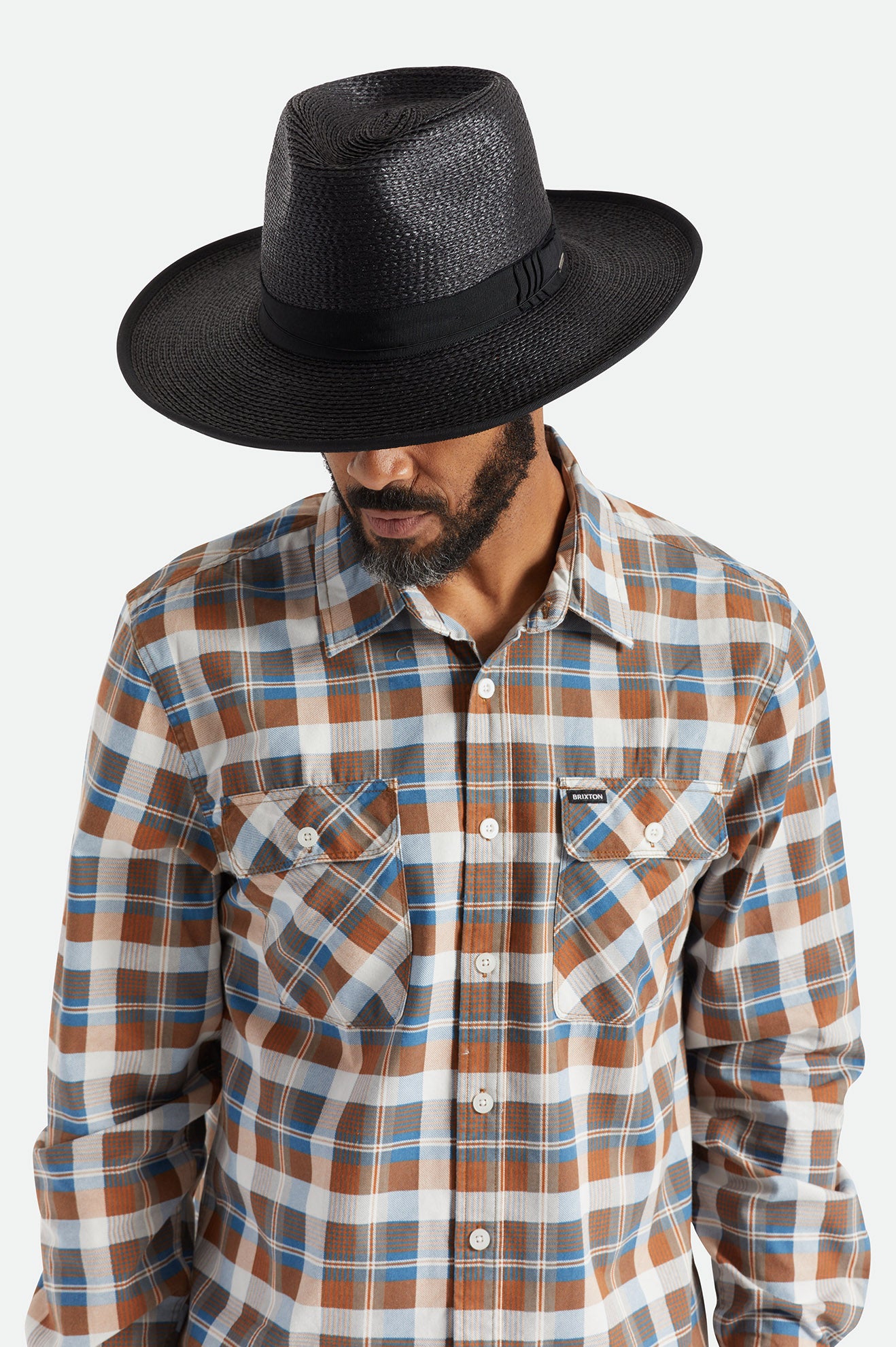 Sombreros Brixton Reno Straw Hombre Negras | 72ICMBVZG