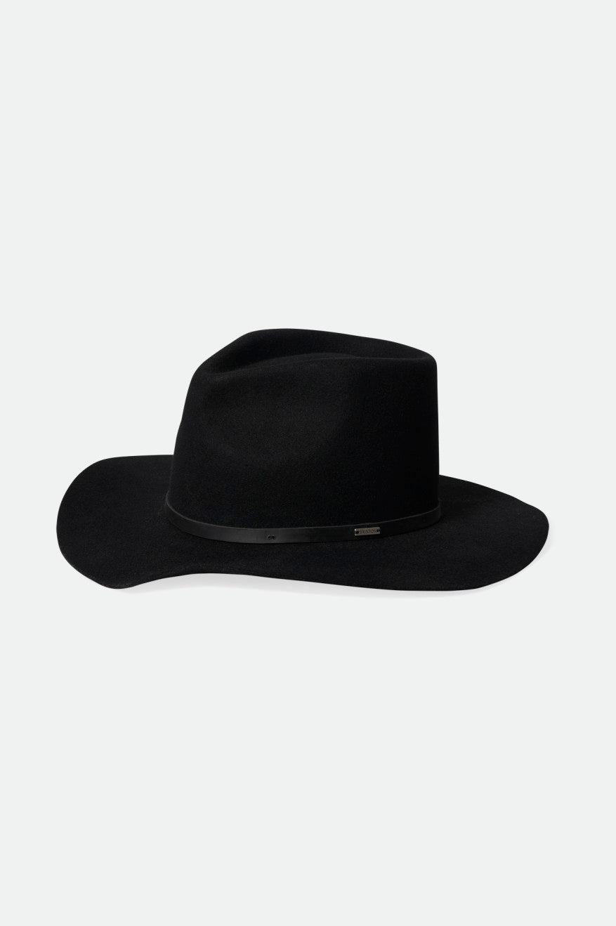 Sombreros Brixton Whiskey River Cowboy Hombre Negras | 21EZADONY