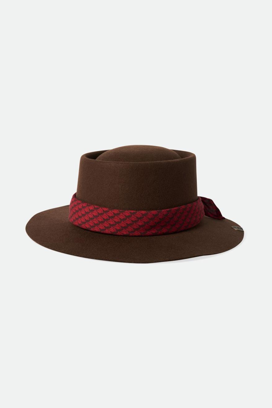 Sombreros De Fieltro Brixton Fender Jaguar Contour Fedora Mujer Marrones | 15JURXKCD