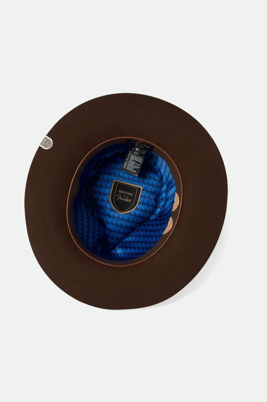 Sombreros De Fieltro Brixton Fender Jaguar Reverb Fedora Mujer Marrones | 93TICMQJO