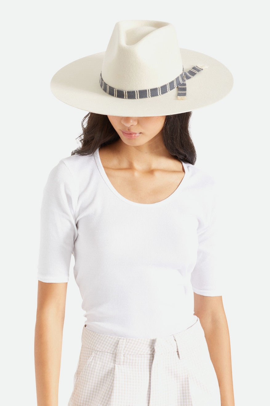 Sombreros De Fieltro Brixton Leigh Felt Fedora Mujer Blancas | 85FTHVCAK