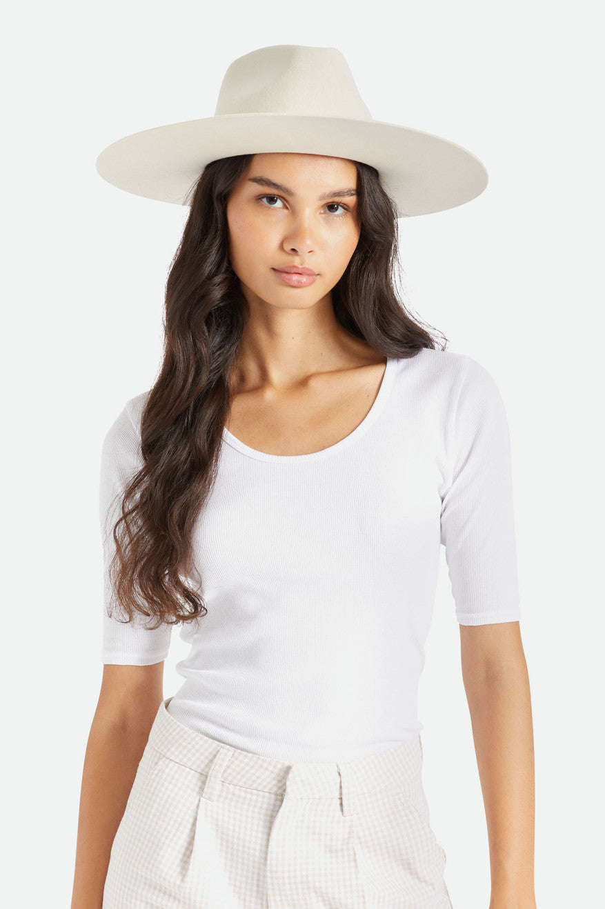 Sombreros De Fieltro Brixton Leigh Felt Fedora Mujer Blancas | 85FTHVCAK