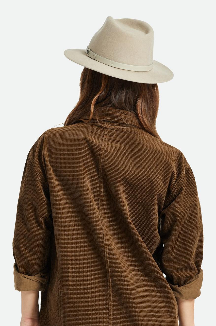 Sombreros De Fieltro Brixton Messer Fedora Mujer Verde Claro | 03JDEMRCU