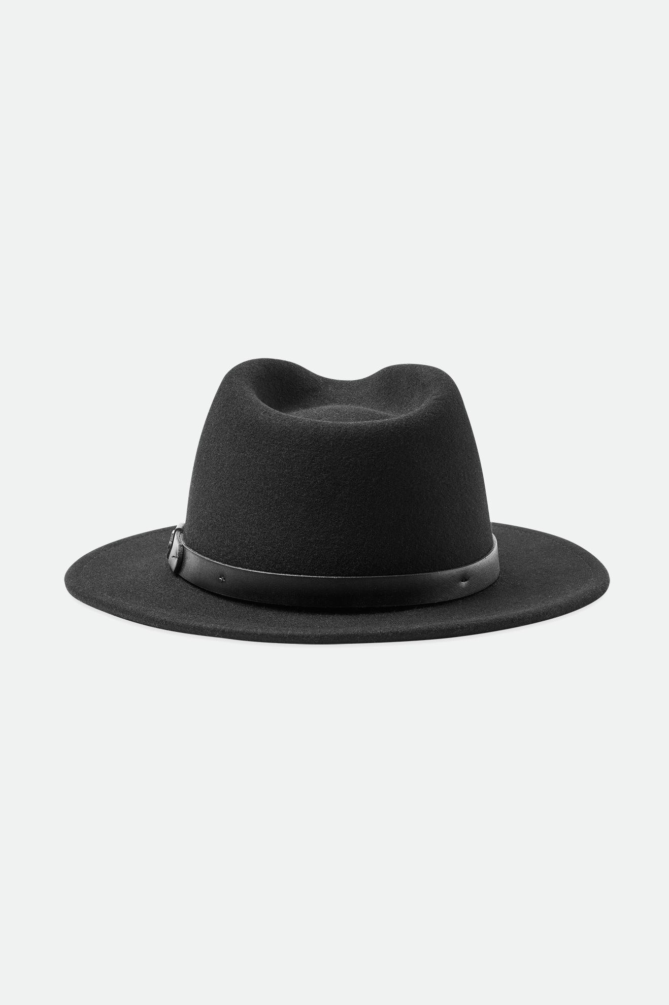 Sombreros De Fieltro Brixton Messer Fedora Mujer Negras | 52ZAHGRFB