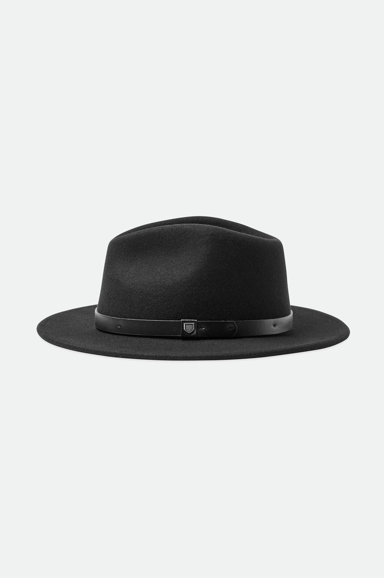 Sombreros De Fieltro Brixton Messer Fedora Mujer Negras | 52ZAHGRFB