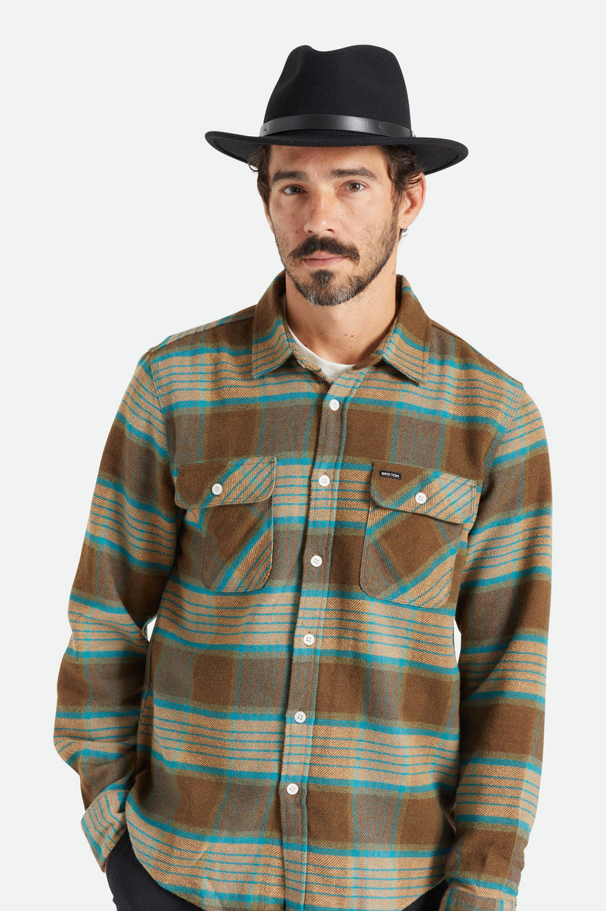 Sombreros De Fieltro Brixton Messer Hombre Negras | 38KXGFMYA