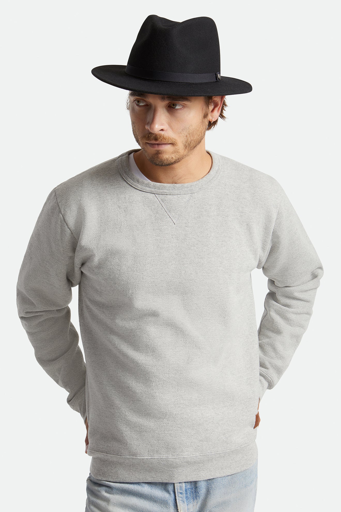 Sombreros De Fieltro Brixton Messer Packable Hombre Negras | 31BRLCDPI