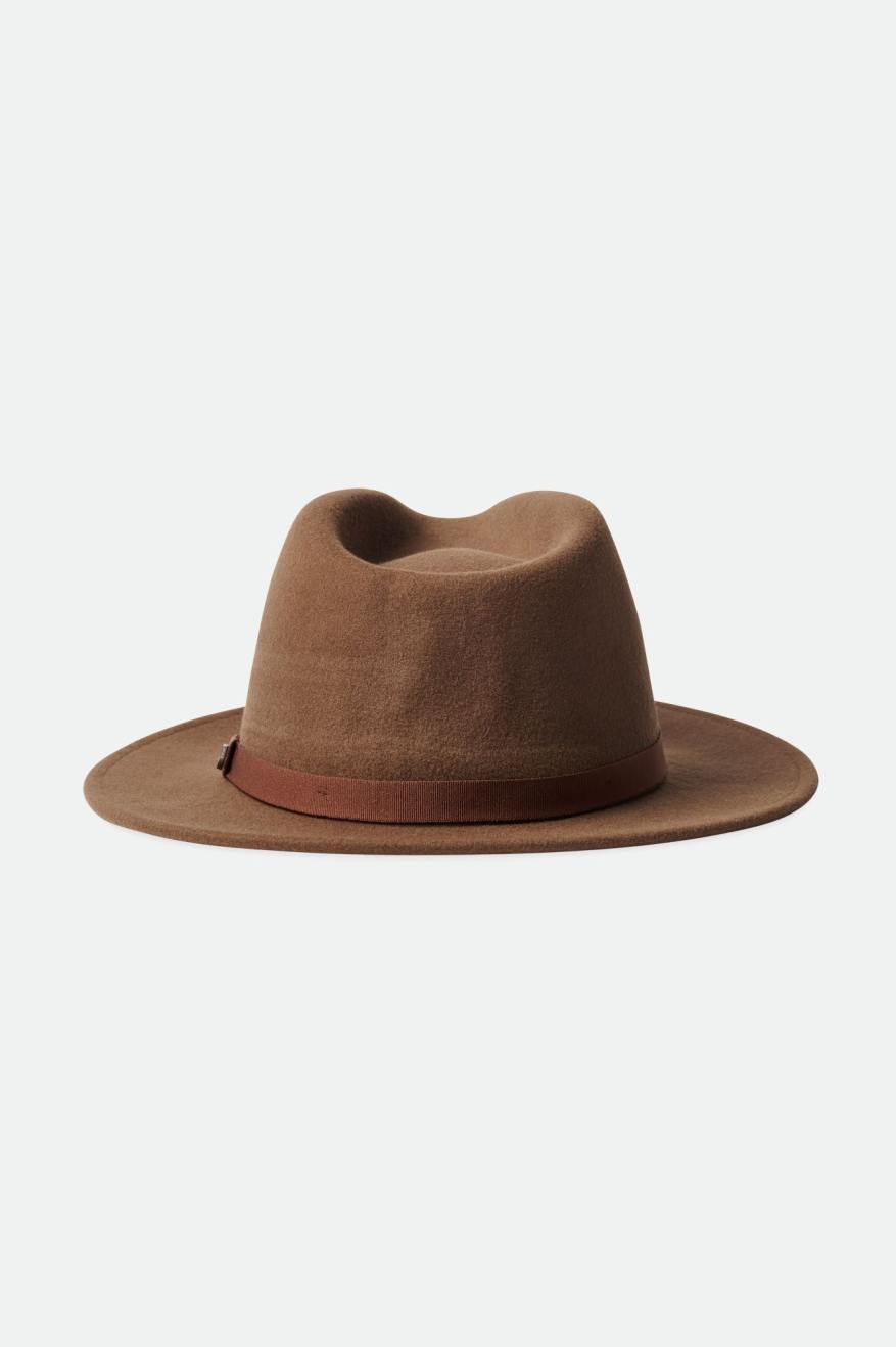 Sombreros De Fieltro Brixton Messer Packable Hombre Marrones | 78HVFLXBT