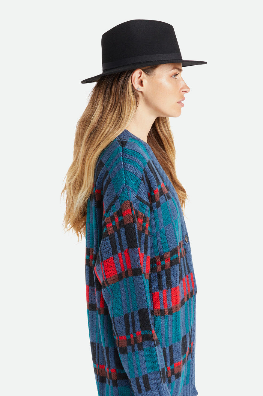 Sombreros De Fieltro Brixton Messer Packable Fedora Mujer Negras | 79AFWRMBI