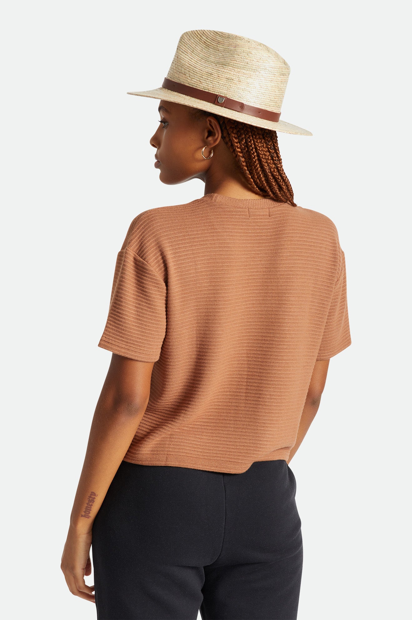 Sombreros De Fieltro Brixton Messer Straw Fedora Mujer Beige | 21JDNXZBO