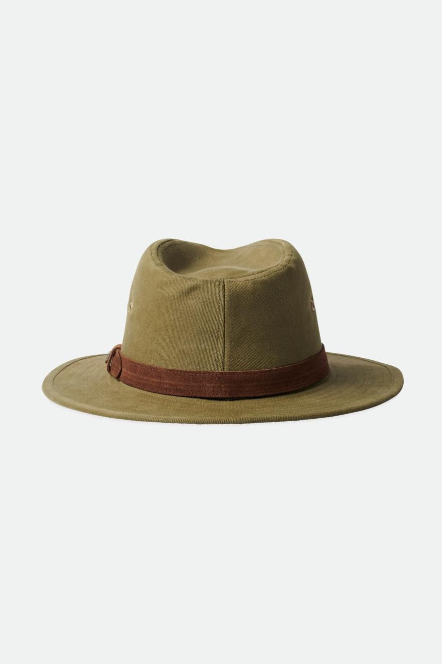 Sombreros De Fieltro Brixton Messer Utility Adventure Hombre Verde Oliva | 13VSCUXAJ