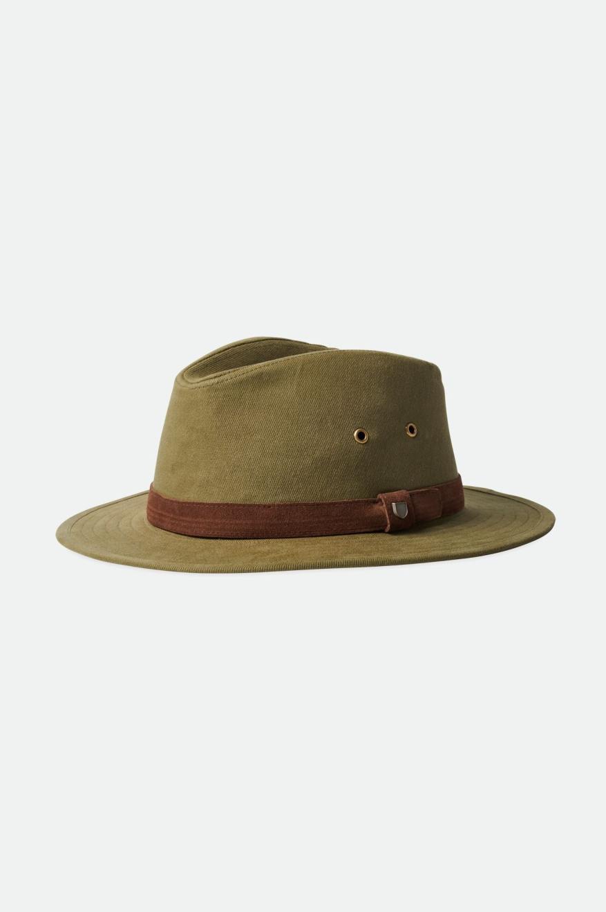 Sombreros De Fieltro Brixton Messer Utility Adventure Hombre Verde Oliva | 13VSCUXAJ