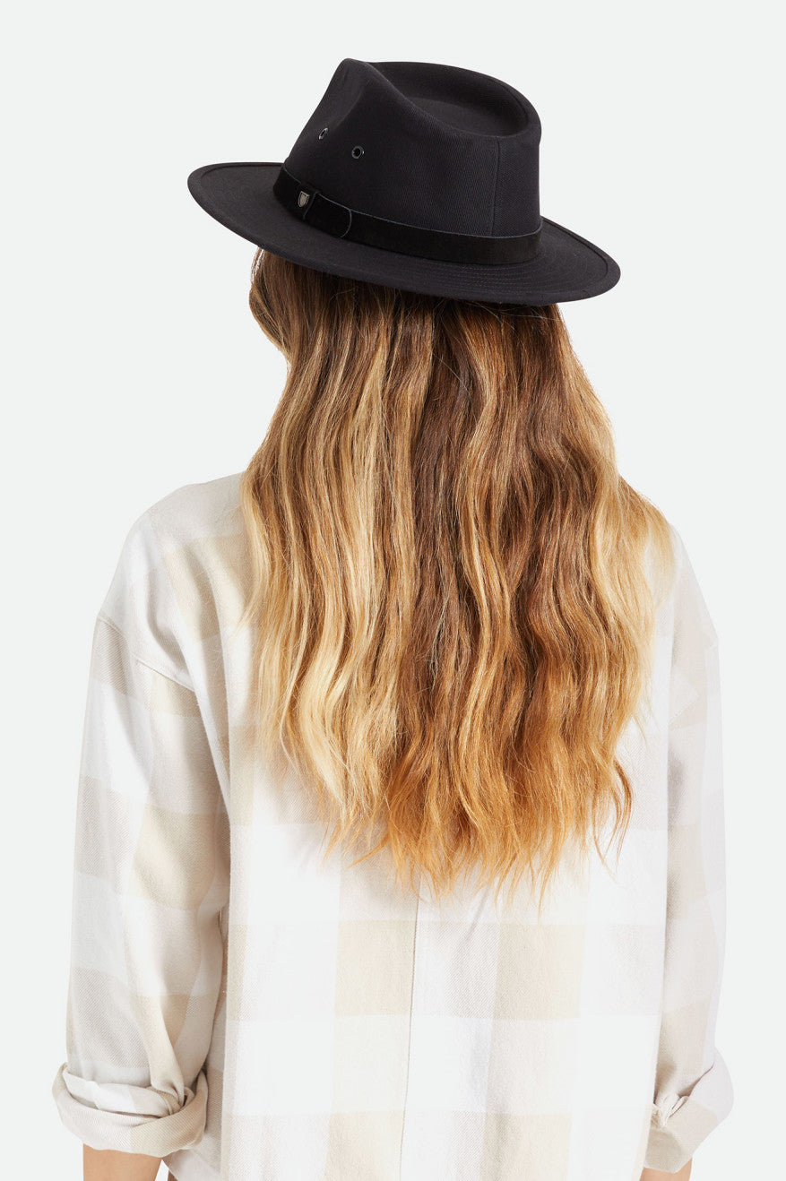 Sombreros De Fieltro Brixton Messer Utility Adventure Fedora Mujer Negras | 17PXVIKRM