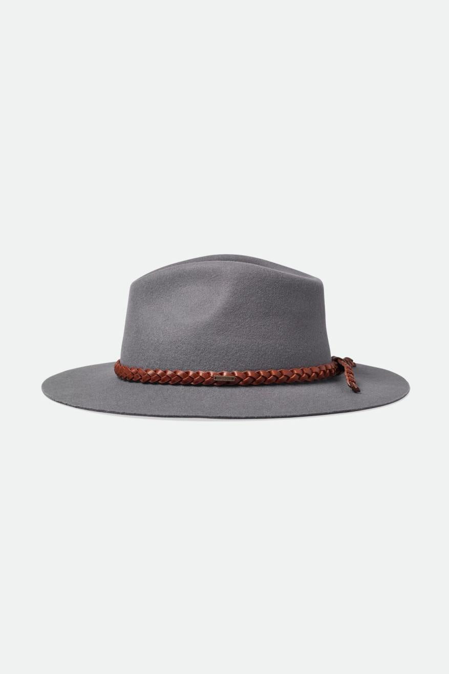 Sombreros De Fieltro Brixton Messer Western Fedora Mujer Gris | 45IRCAYDG