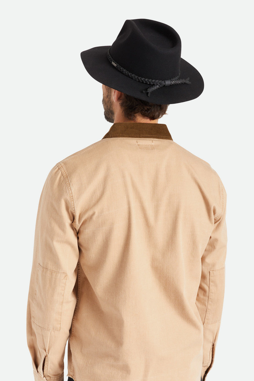 Sombreros De Fieltro Brixton Messer Western Fedora Mujer Negras | 83ZBHIMQK