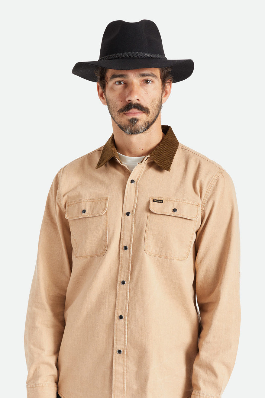 Sombreros De Fieltro Brixton Messer Western Hombre Negras | 91OSNQHMR