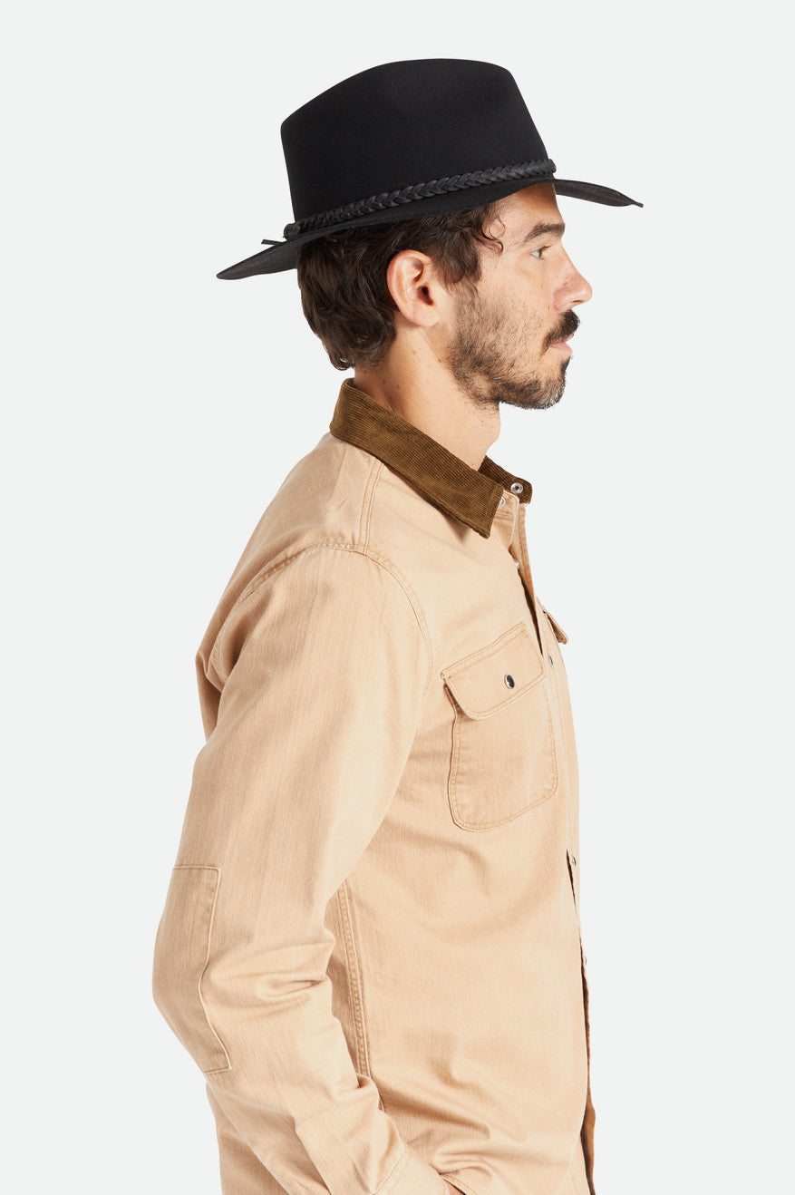 Sombreros De Fieltro Brixton Messer Western Hombre Negras | 91OSNQHMR