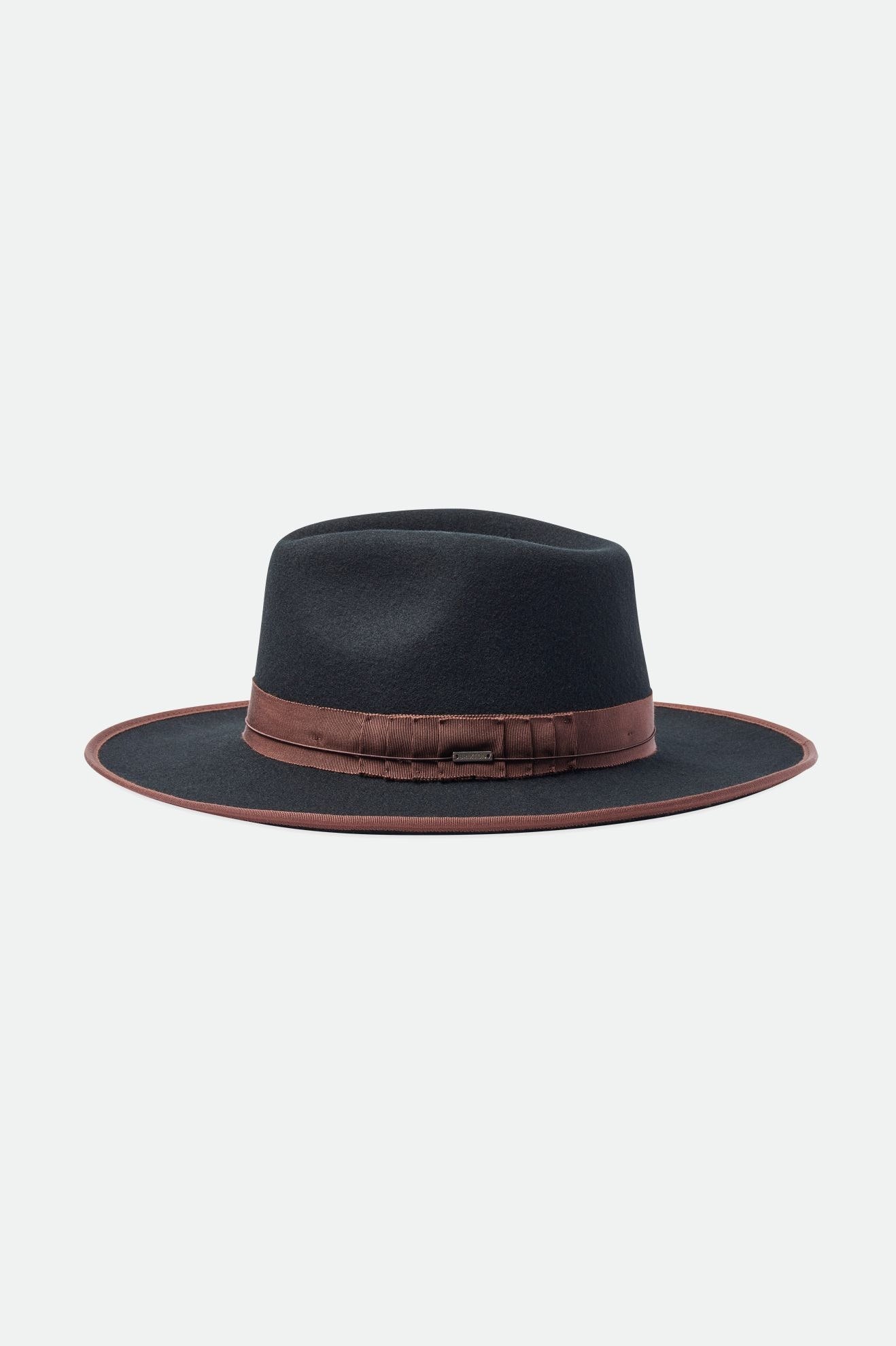 Sombreros De Fieltro Brixton Reno Fedora Mujer Negras Marrones | 09UXJZQHV