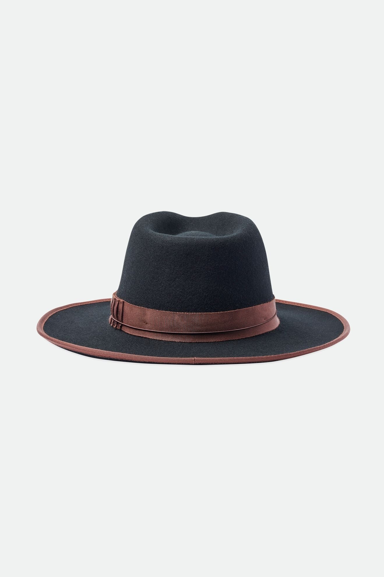 Sombreros De Fieltro Brixton Reno Fedora Mujer Negras Marrones | 09UXJZQHV