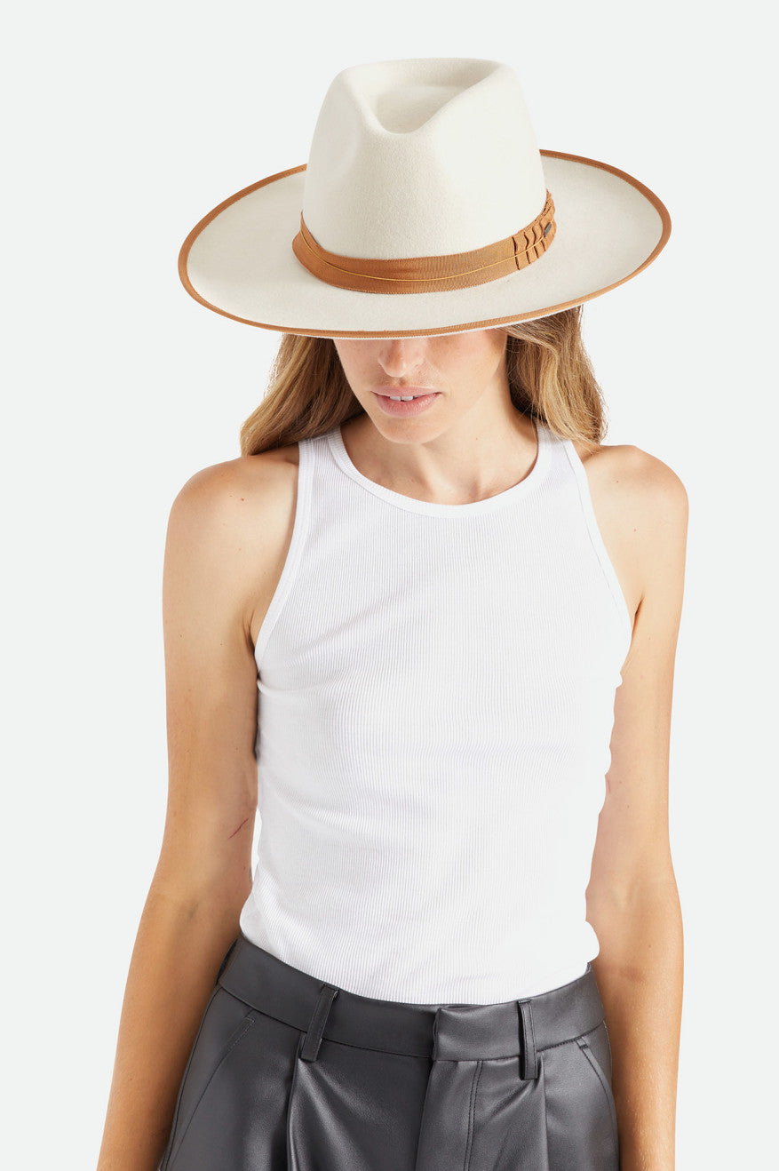 Sombreros De Fieltro Brixton Reno Fedora Mujer Blancas | 29IVCDYJQ