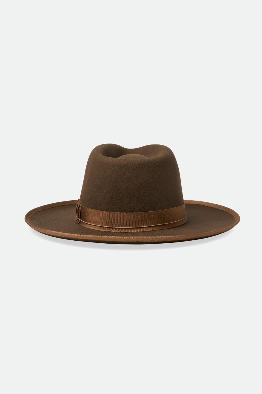 Sombreros De Fieltro Brixton Reno Fedora Mujer Marrones | 48ZAHKMDO